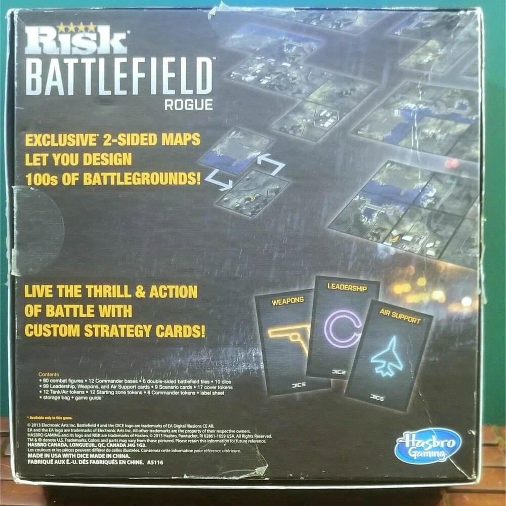 RISK: Battlefield Rogue 2013 Hasbro Strategy Board Game Complete